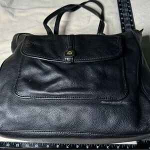 Tory Burch Black Robinson Pebbled Hobo Bag